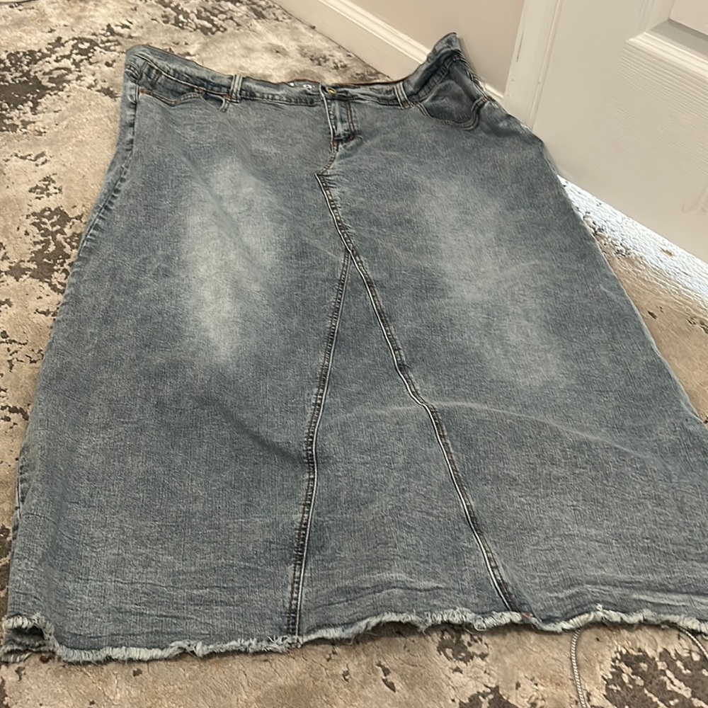 INHERIT Denim Piper Denim Maxi Skirt